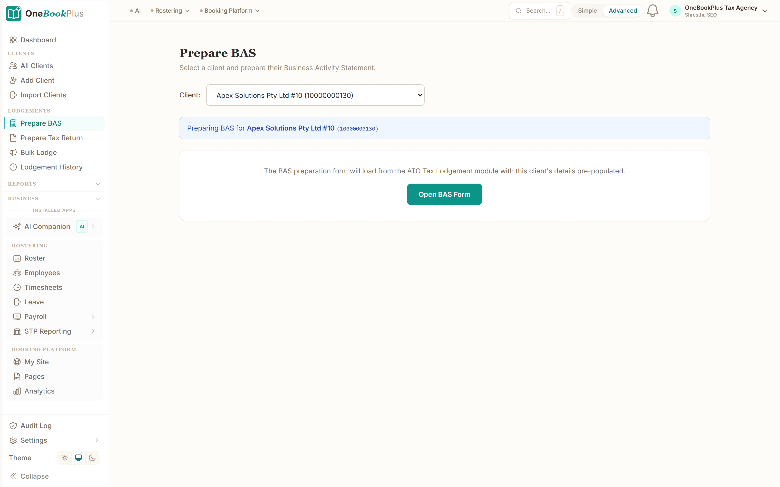 Prepare BAS for any client