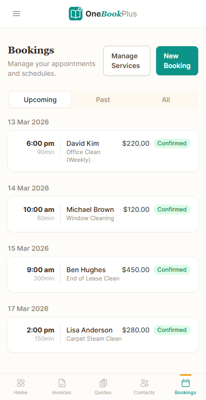 Bookings