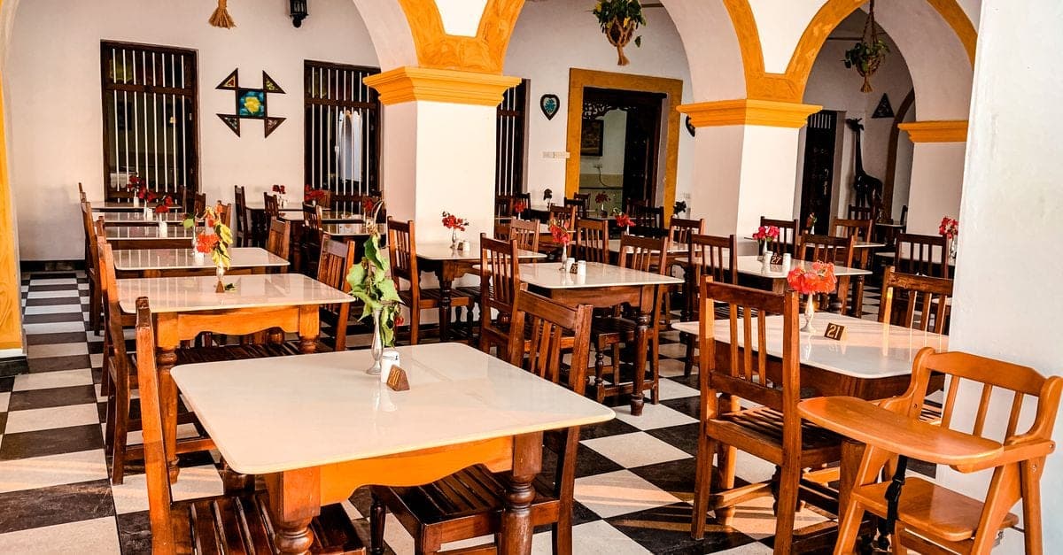 Our dining area where guests enjoy freshly prepared, locally-sourced meals